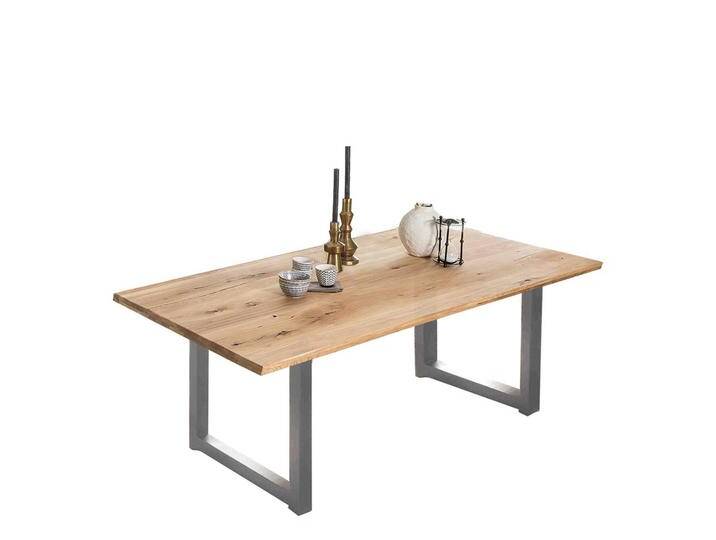 Esszimmer Tisch in Wildeiche und Altsilberfarben Bügelgestell Esszimmer Tisch in Wildeiche und Altsilberfarben Bügelgestell von Möbel-Exclusive