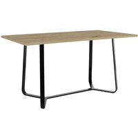 Esszimmer Tisch rechteckig in modernem Design Wildeichefarben & Schwarz von Möbel Exclusive