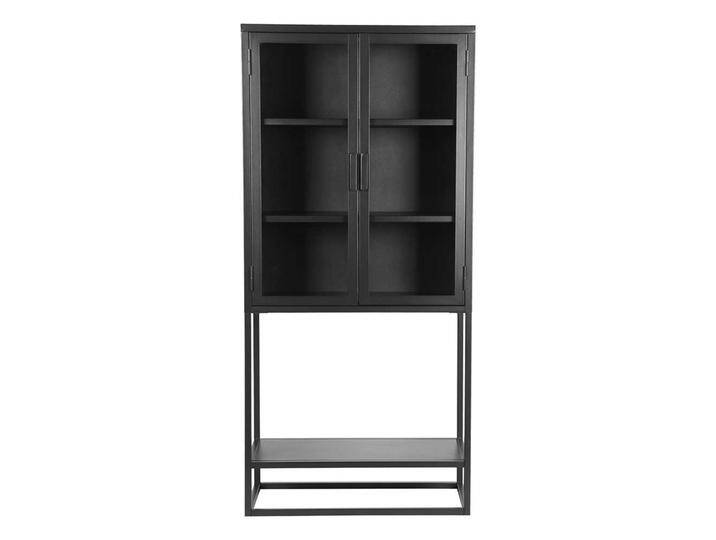 Esszimmer Vitrine in Schwarz Industriedesign von Möbel-Exclusive