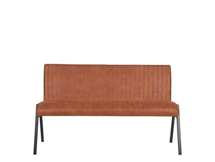 Esszimmerbank in Cognac Braun Microfaser Loft Design von Möbel-Exclusive