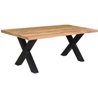 Esszimmertisch aus Mangobaum Massivholz und Metall Loft Design von Möbel Exclusive