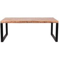 Esszimmertisch aus Mangobaum Massivholz und Metall handgearbeitet von Möbel Exclusive
