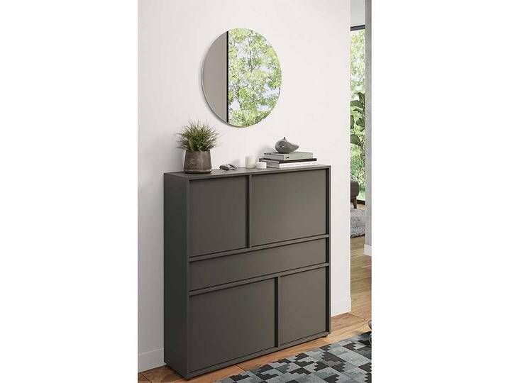 Flur Set Flur Möbel in Dunkelgrau melaminbeschichtet (zweiteilig) von Möbel-Exclusive