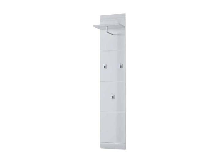 Flurgarderobe in Hochglanz Weiß mit Hutablage von Möbel-Exclusive