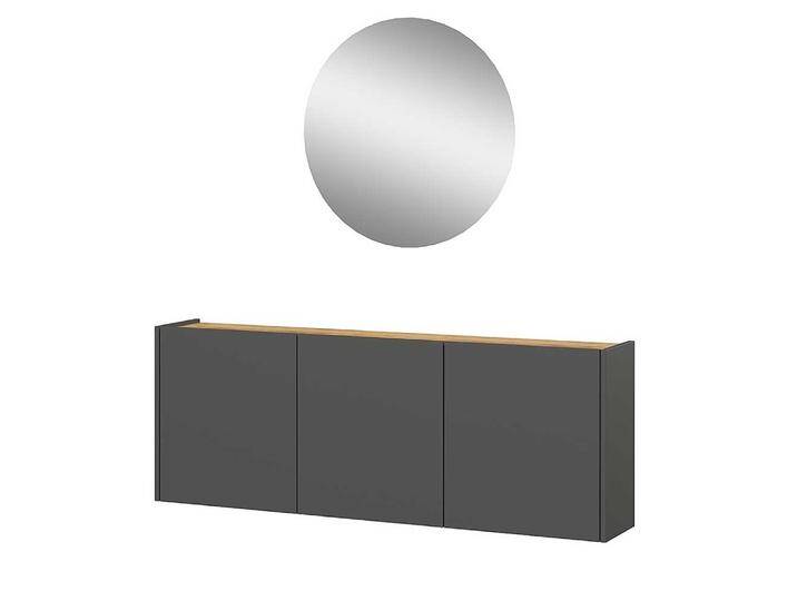 Flurmöbelset Dielenmöbelset in Wildeichefarben und Dunkelgrau (zweiteilig) von Möbel-Exclusive