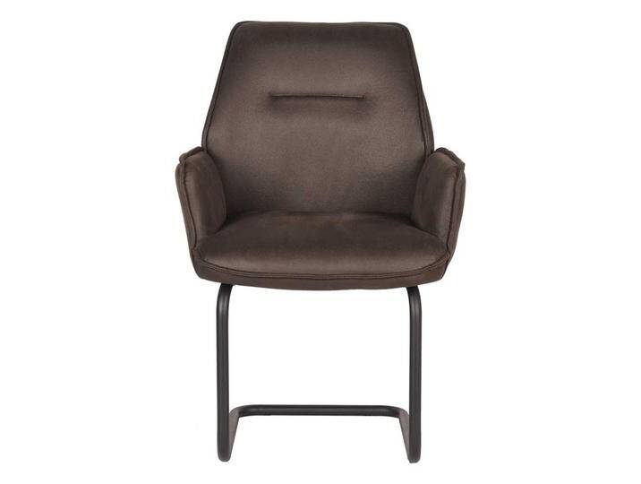 Freischwinger Sessel in Anthrazit Microfaser modern (2er Set) von Möbel-Exclusive