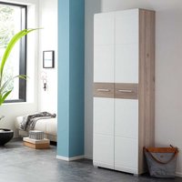 Garderobenschrank in Weiß und Eiche modern von Möbel Exclusive