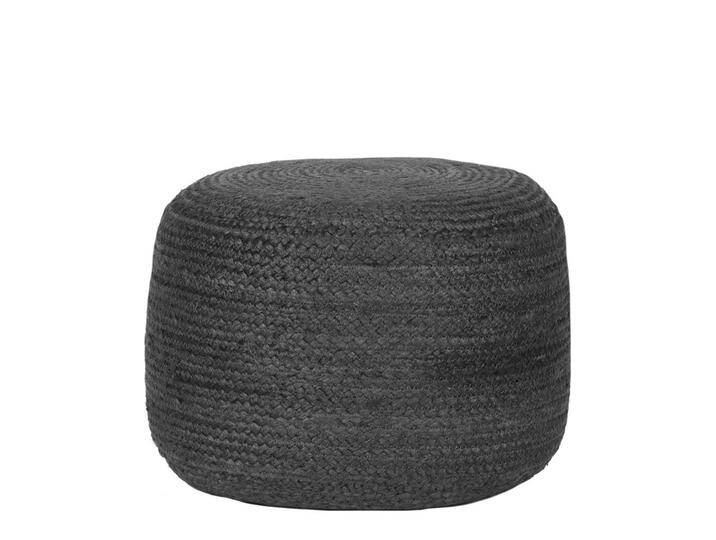 Geflecht Pouf in Anthrazit handgearbeitet von Möbel-Exclusive