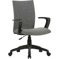 Grauer Bürodrehstuhl mit Armlehnen höhenverstellbarem Sitz von Möbel Exclusive