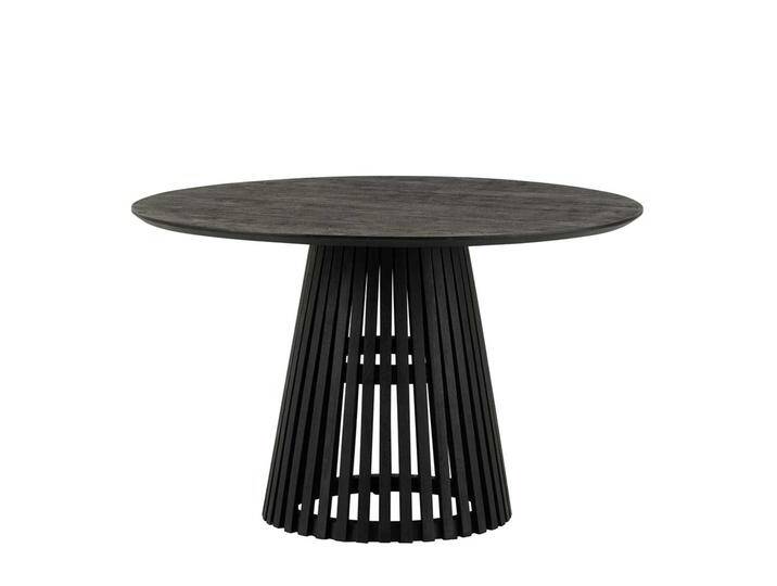 Holz Küchentisch modern in Schwarz runder Tischplatte Holz Küchentisch modern in Schwarz runder Tischplatte von Möbel-Exclusive