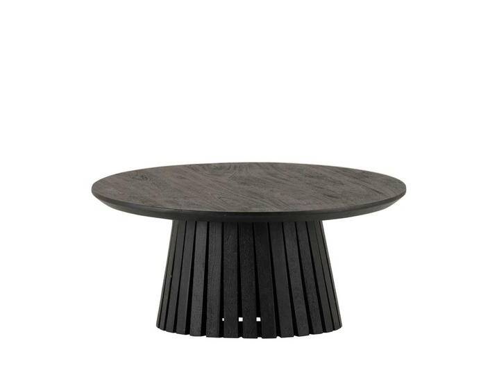 Holz Wohnzimmer Tisch schwarz aus Akazie Massivholz modernem Design von Möbel-Exclusive