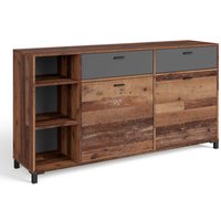 Industry Sideboard in Holz Antik und Anthrazit 160 cm breit von Möbel Exclusive