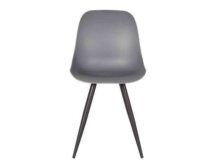 Kunststoff Küchenstuhl in Anthrazit Skandi Design (2er Set) von Möbel-Exclusive