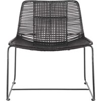 Lounge Sessel aus Rattan Schwarz von Möbel Exclusive