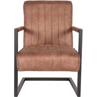 Lounge Sessel in Braun Microfaser Wippfunktion von Möbel Exclusive