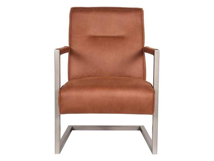 Lounge Sessel in Cognac Braun Microfaser Armlehnen von Möbel-Exclusive
