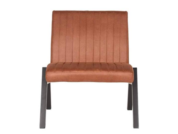 Lounge Sessel in Cognac Braun Microfaser modern von Möbel-Exclusive