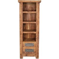 Massivholz Bücherregal aus Teak Recyclingholz rustikal von Möbel Exclusive