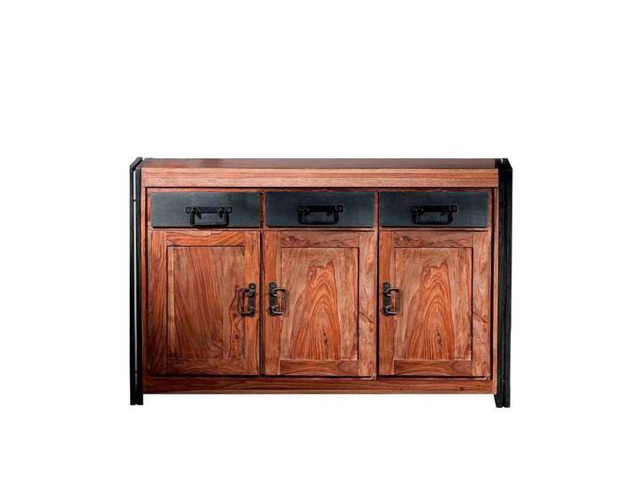 Massivholz Sideboard aus Sheeshamholz Altmetall von Möbel-Exclusive
