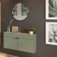 Moderne Flurmöbel mit Spiegel in Graugrün Wildeichefarben (zweiteilig) von Möbel Exclusive