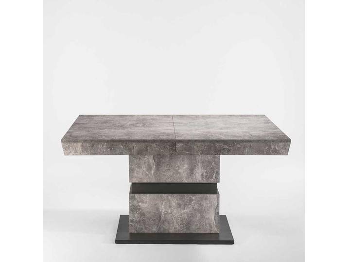 Moderner Ausziehtisch in Beton Optik und Dunkelgrau einer Einlegeplatte Moderner Ausziehtisch in Beton Optik und Dunkelgrau einer Einlegeplatte von Möbel-Exclusive