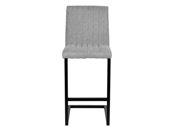 Moderner Barstuhl Stoffbezug in Grau Freischwinger (2er Set) von Möbel-Exclusive