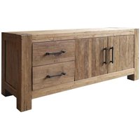 Niedrige Kommode aus Teak Recyclingholz 160 cm breit von Möbel Exclusive