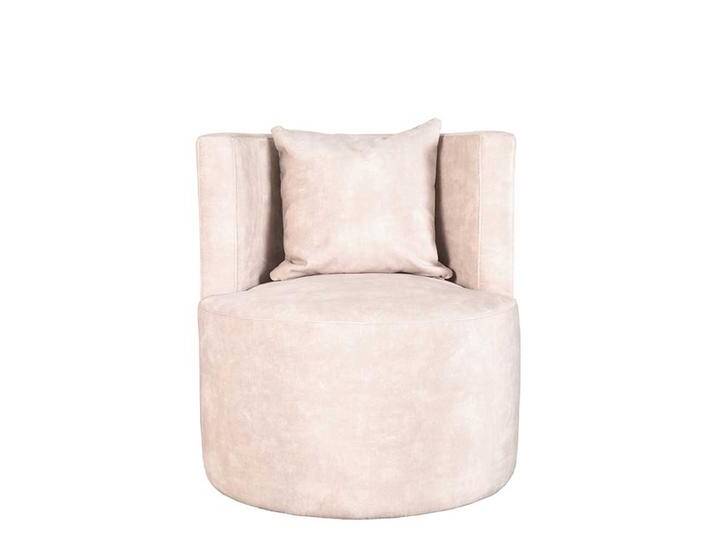 Polstersessel in Cremeweiß Velours von Möbel-Exclusive