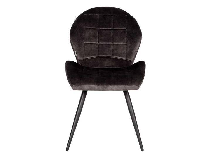 Polsterstuhl Esszimmer in Anthrazit Velours (2er Set) von Möbel-Exclusive
