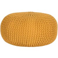 Pouf in Gelb Strickstoff von Möbel Exclusive