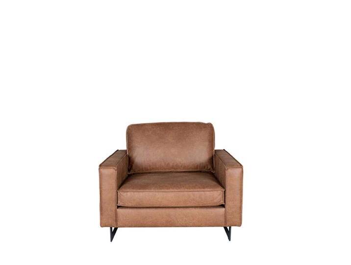 Premium Einzelsessel mit Recyclingleder Bezug Cognac Braun von Möbel-Exclusive