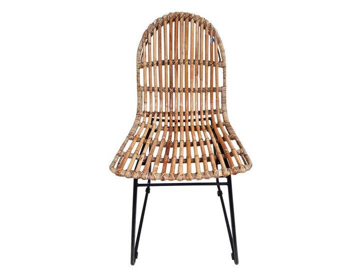 Rattan Esszimmerstuhl Metallgestell modern (2er Set) von Möbel-Exclusive