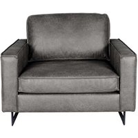 Recyclingleder Sessel in Grau Metall Bügelgestell von Möbel Exclusive