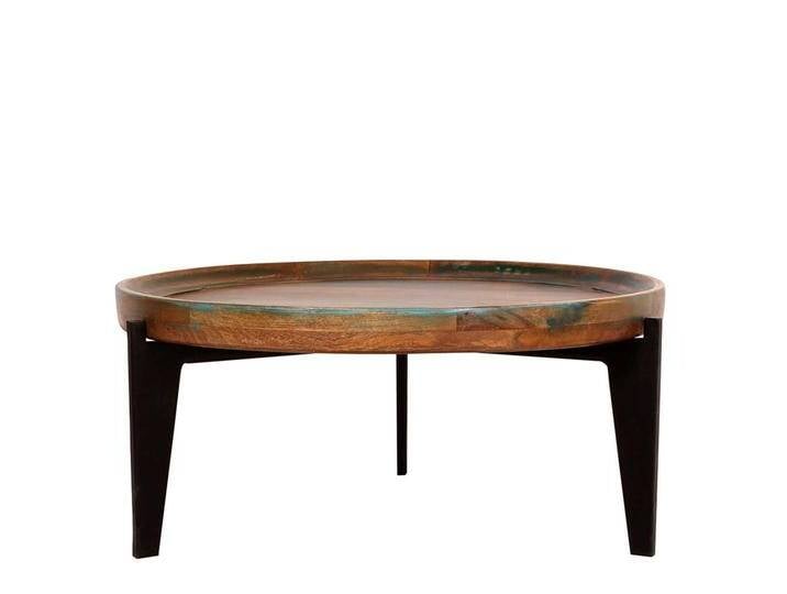 Runder Sofatisch in Bunt lackiert Shabby Chic Design von Möbel-Exclusive