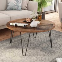 Runder Wohnzimmer Tisch im Industry und Loft Stil 80 cm breit von Möbel Exclusive