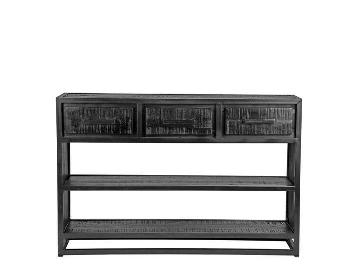 Rustikaler Konsoltisch in Schwarz Industry und Loft Stil von Möbel-Exclusive