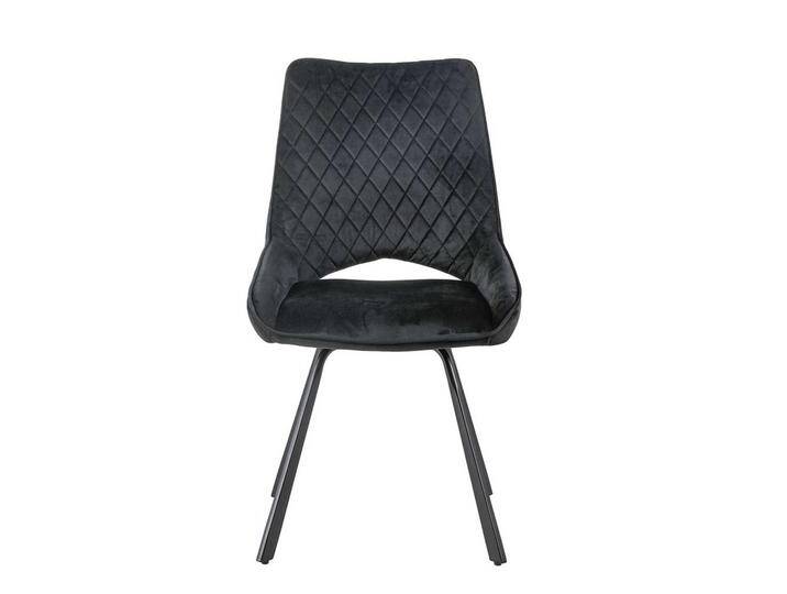 Samt Polsterstuhl Esszimmer mit aufwendigen Steppungen 52 cm breit (2er Set) von Möbel-Exclusive