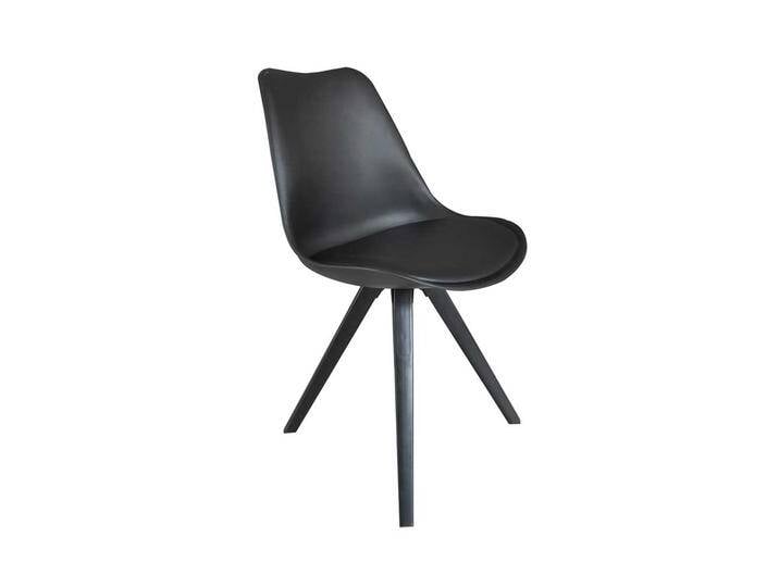 Schalenstühle Skandi in Schwarz Kunststoff und Metall (2er Set) von Möbel-Exclusive