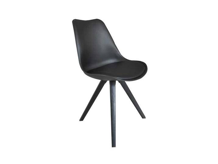 Schalenstühle Skandi in Schwarz Kunststoff und Metall (2er Set) von Möbel-Exclusive