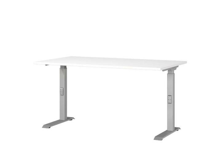 Schreibtisch Bürotisch in Weiß und Silberfarben Schreibtisch Bürotisch in Weiß und Silberfarben von Möbel-Exclusive