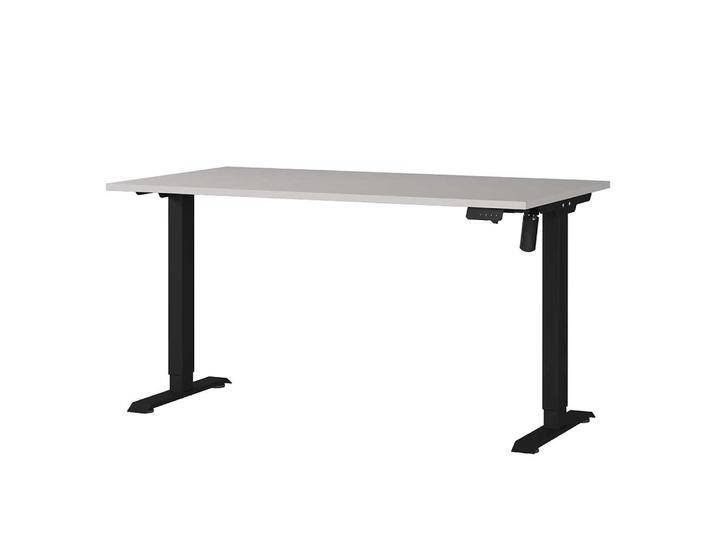 Schreibtisch Höhenverstellbarer Schreibtisch in Hellgrau melaminbeschichtet von Möbel-Exclusive