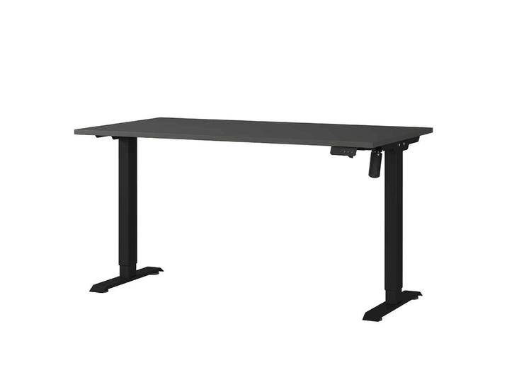 Schreibtisch Höhenverstellbarer Schreibtisch in Schwarz und Dunkelgrau 80 cm tief von Möbel-Exclusive