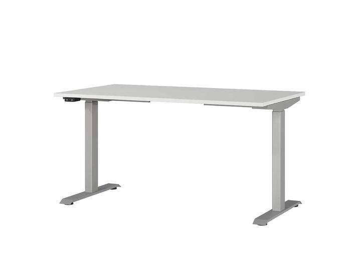 Schreibtisch Höhenverstellbarer Schreibtisch in Silberfarben und Lichtgrau Schreibtisch Höhenverstellbarer Schreibtisch in Silberfarben und Lichtgrau von Möbel-Exclusive
