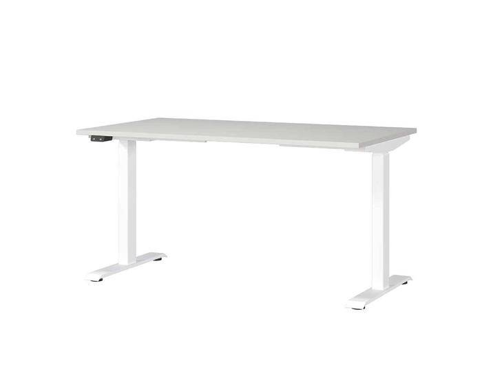 Schreibtisch Höhenverstellbarer Schreibtisch in Weiß und Grau mit T Gestell Schreibtisch Höhenverstellbarer Schreibtisch in Weiß und Grau mit T Gestell von Möbel-Exclusive