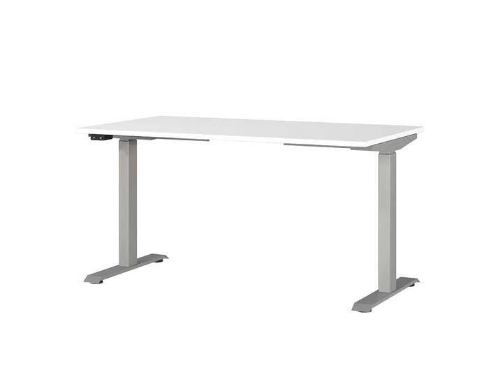 Schreibtisch Höhenverstellbarer Schreibtisch in Weiß und Silberfarben Schreibtisch Höhenverstellbarer Schreibtisch in Weiß und Silberfarben von Möbel-Exclusive