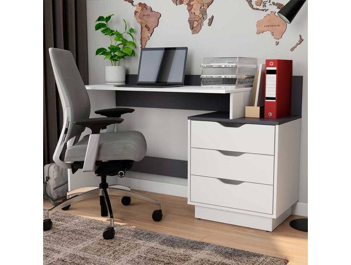 Schreibtisch Jugendschreibtisch mit drei Schubladen in Weiß Schreibtisch Jugendschreibtisch mit drei Schubladen in Weiß von Möbel-Exclusive