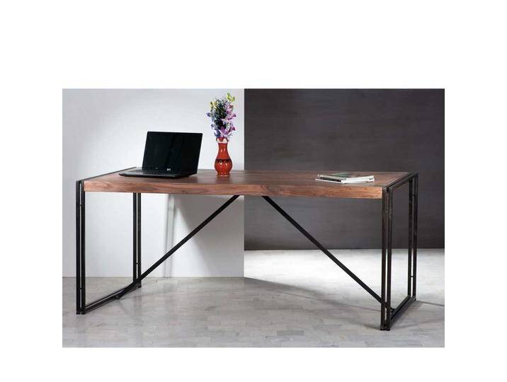 Schreibtisch in Schwarz-Akaziefarben Used Look von Möbel-Exclusive