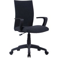 Schwarzer Bürodrehstuhl mit hoher Lehne höhenverstellbarem Sitz von Möbel Exclusive