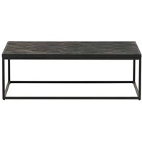 Schwarzer Wohnzimmer Tisch in modernem Design Mangobaum Massivholz und Metall von Möbel Exclusive