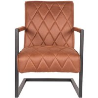 Schwing Sessel in Cognac Braun Microfaser Loft Design von Möbel Exclusive